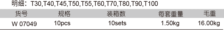 12.5mm系列氣動(dòng)梅花旋具長套筒組套(圖1)